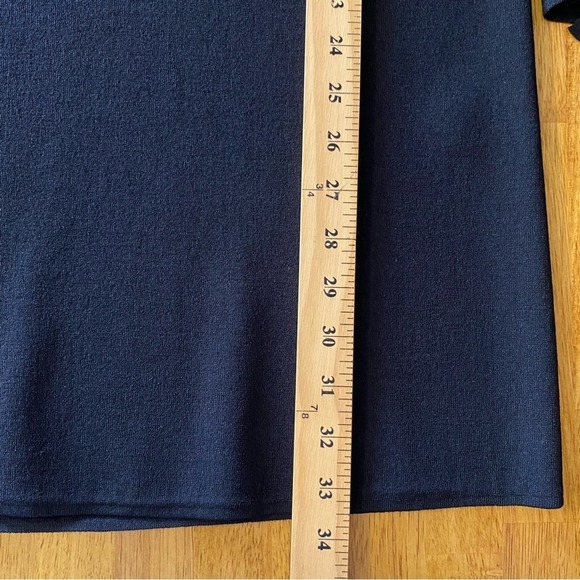 Milly Women's Black Small Stretch Knit Mini Dress 3-Tie Long Sleeves Evening - Picture 10 of 10